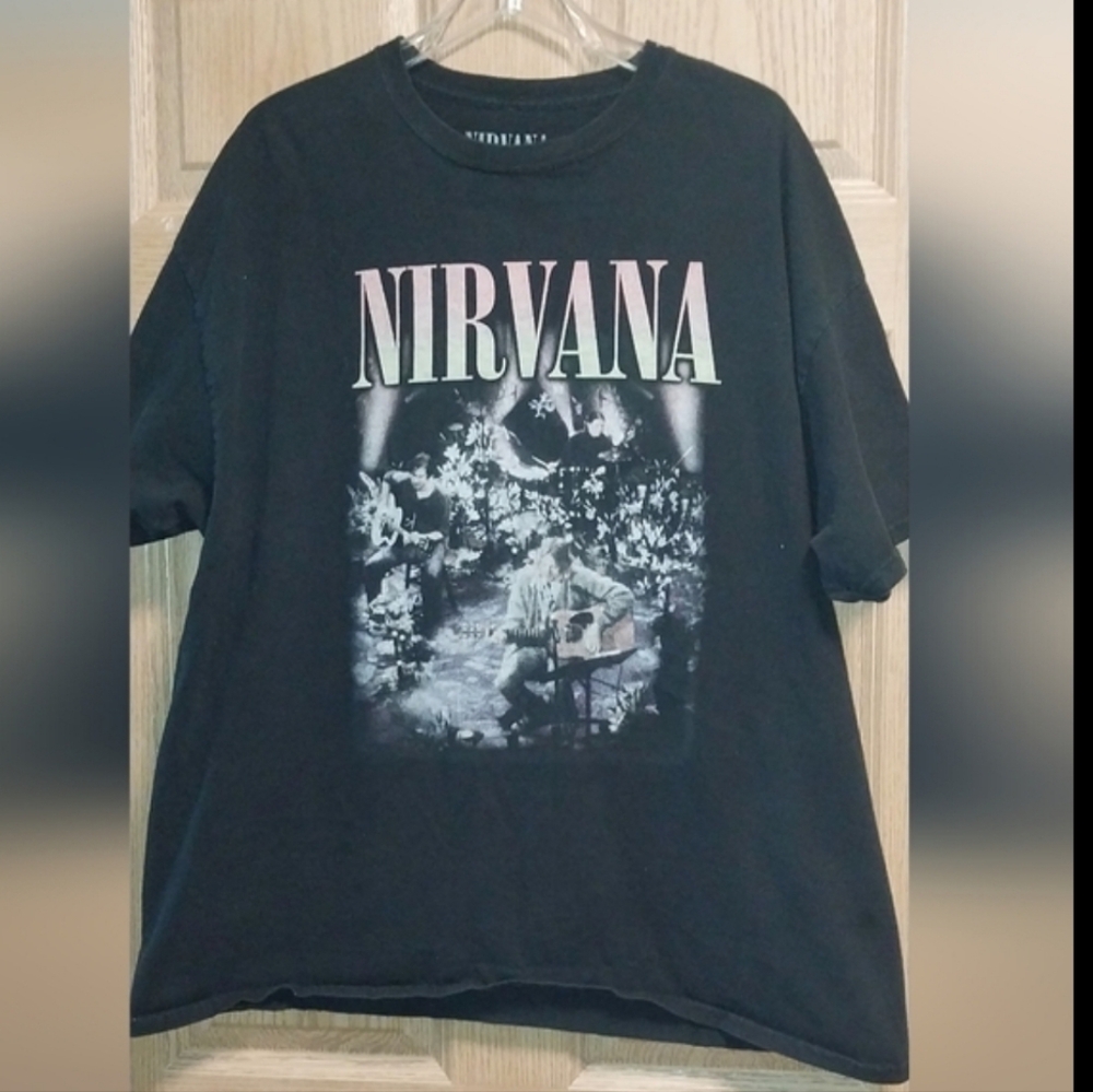 NIRVANA Black and White Graphic Tee